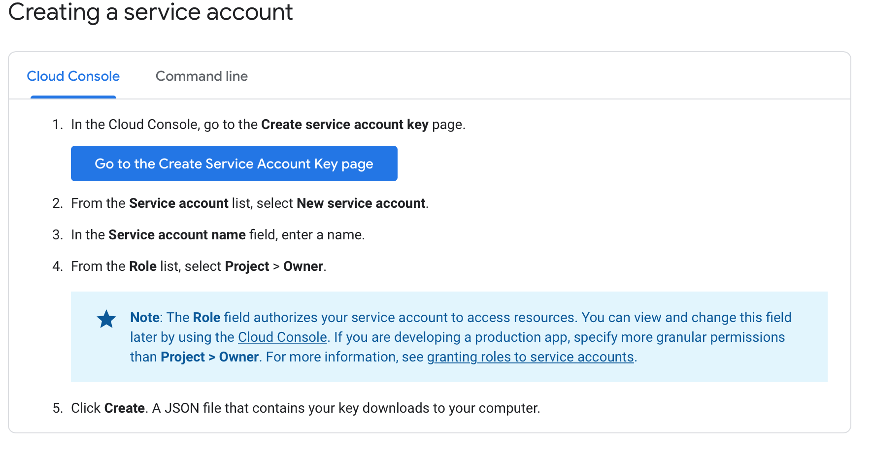 Service account